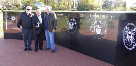 Wayne Price, Raymond Steel, James Jack at the War Memorial Middletown Virginia
