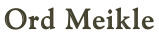 Ord Meikle
